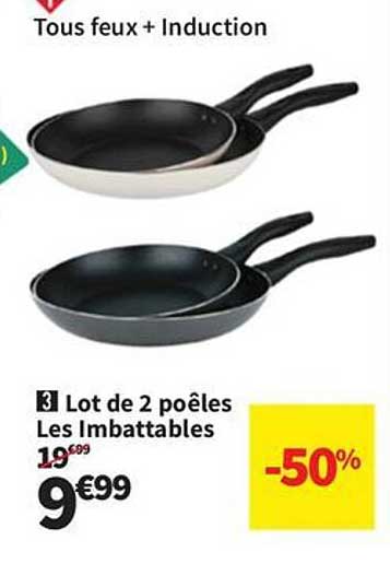 Lot de 2 poêles Les Imbattables