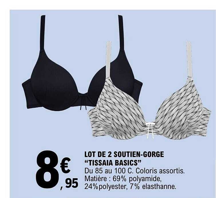 LOT DE 2 SOUTIEN-GORGE "TISSAIA BASICS"