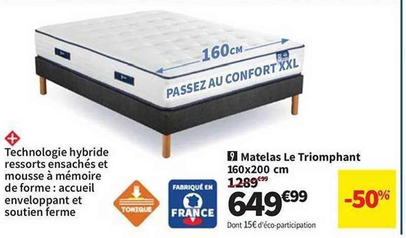 Matelas Le Triomphant 160x200 cm