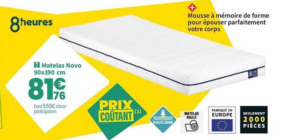 Matelas Novo 90x190 cm