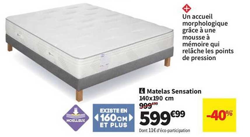 Matelas Sensation 140x190 cm