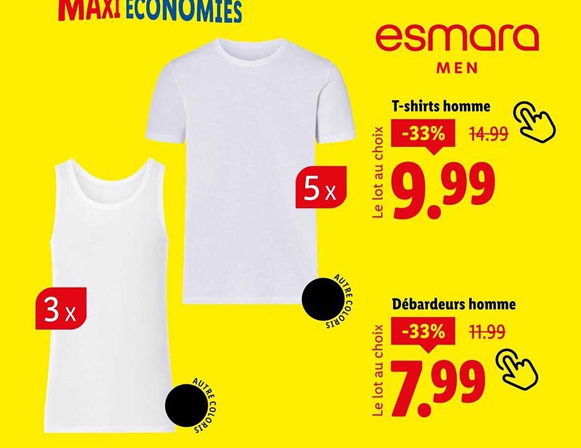 Maxi Économies sur les T-shirts et Débardeurs Esmara
