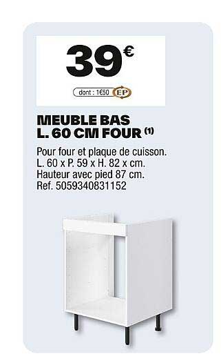 MEUBLE BAS L. 60 CM FOUR