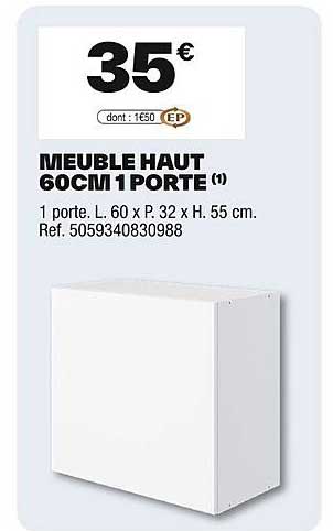MEUBLE HAUT 60CM 1 PORTE