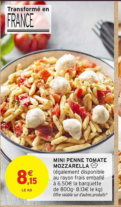MINI PENNE TOMATE MOZZARELLA
