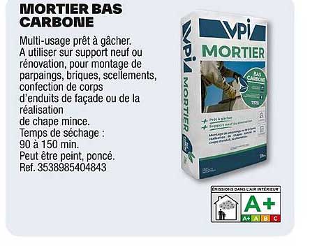 MORTIER BAS CARBONE