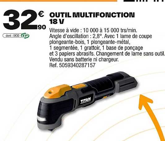 OUTIL MULTIFONCTION 18 V