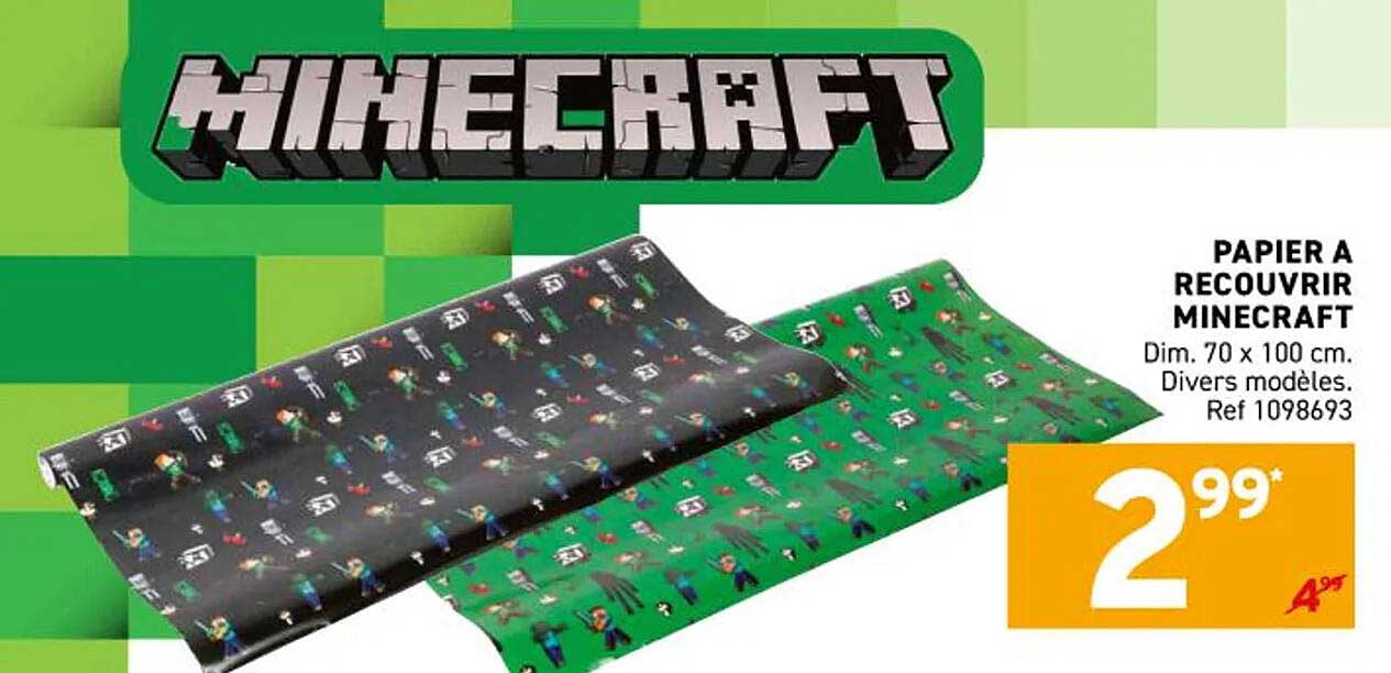 PAPIER A RECOUVRIR MINECRAFT