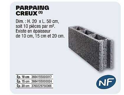 PARPAING CREUX