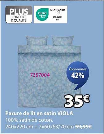 Parure de lit en satin VIOLA