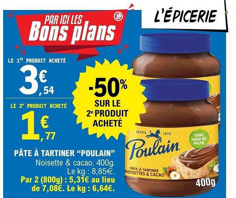 PÂTE À TARTINER "POULAIN" Noisette & cacao 400g