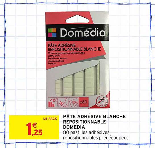PÂTE ADHÉSIVE BLANCHE REPOSITIONNABLE DOMEDIA