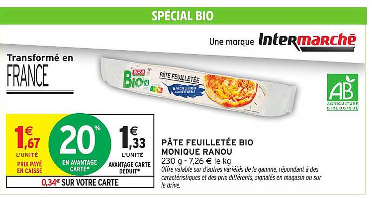 PÂTE FEUILLETÉE BIO MONIQUE RANOU