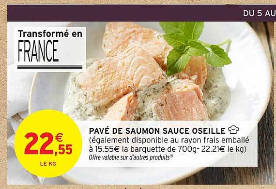 PAVÉ DE SAUMON SAUCE OSEILLE