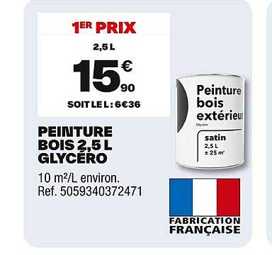 PEINTURE BOIS 2,5 L GLYCÉRO