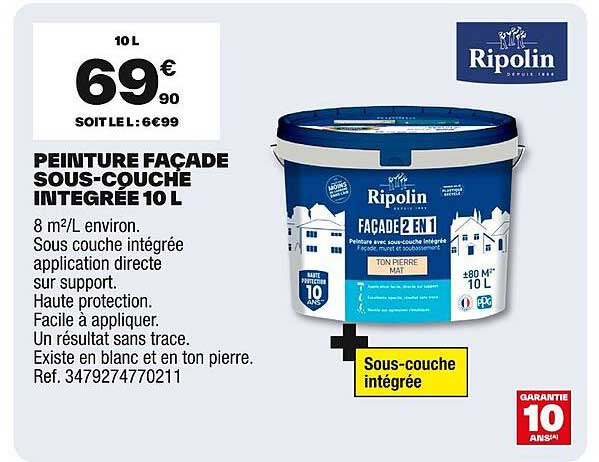 PEINTURE FAÇADE SOUS-COUCHE INTÉGRÉE 10 L