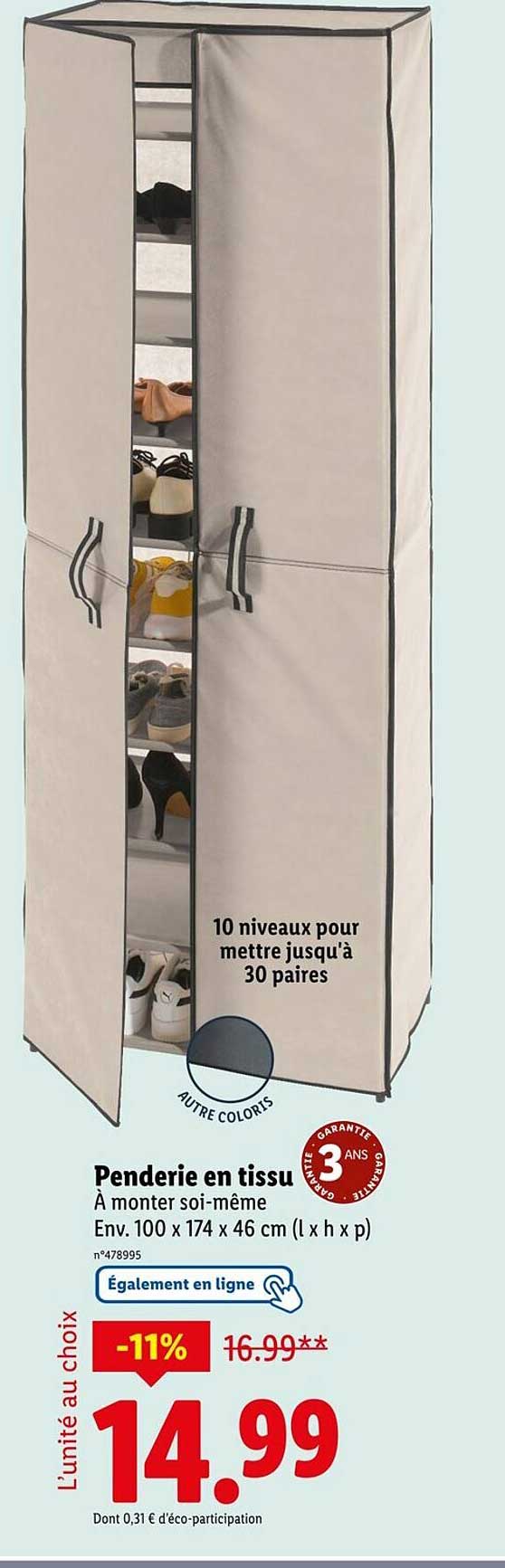 Penderie en tissu