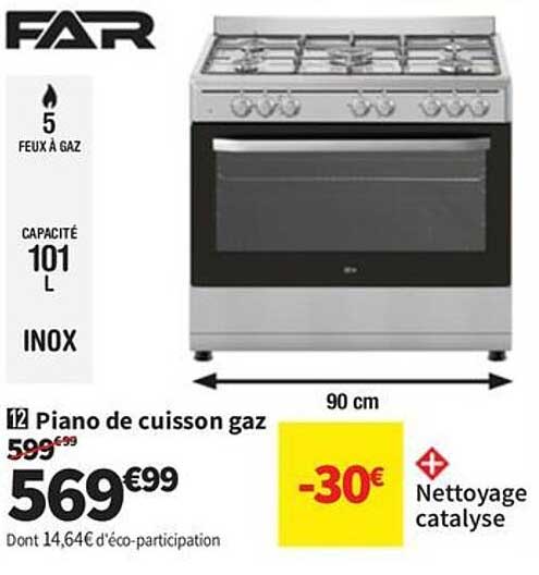 Piano de cuisson gaz