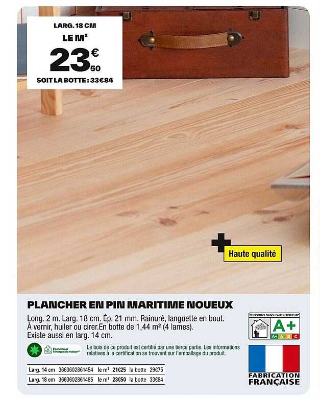 PLANCHER EN PIN MARITIME NOUVEAUX