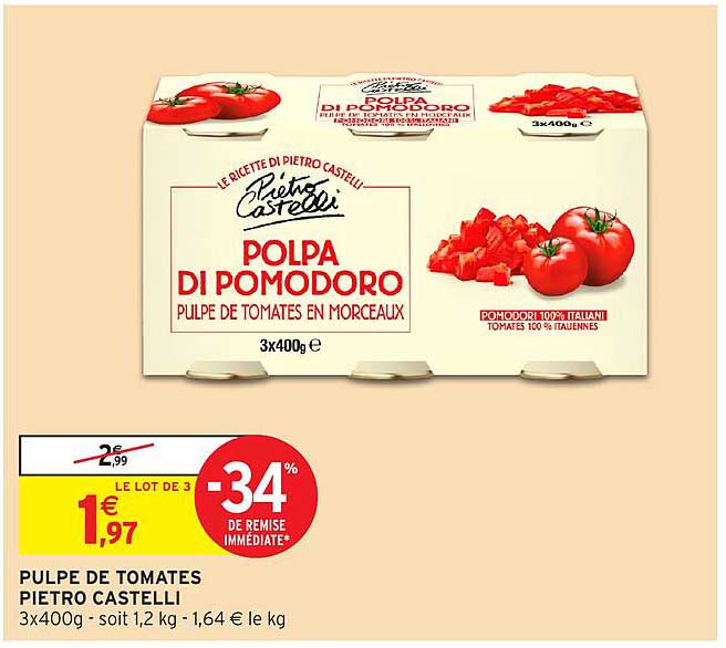POLPA DI POMODORO PULPE DE TOMATES EN MORCEAUX