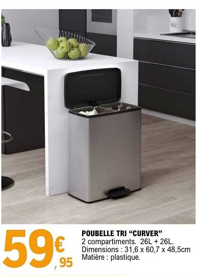POUBELLE TRI "CURVER"