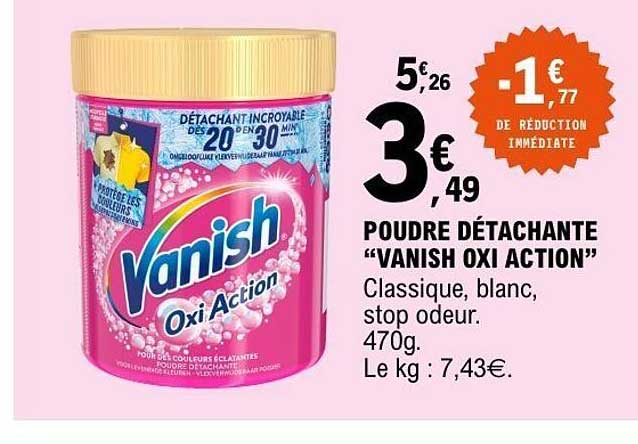 POUDRE DÉTACHANTE "VANISH OXI ACTION"