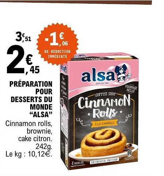 PRÉPARATION POUR DESSERTS DU MONDE “ALSA”