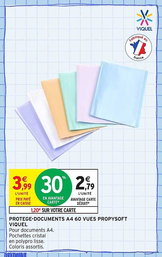 PROTEGE-DOCUMENTS A4 60 VUES PROPYSOFT VIQUEL
