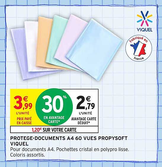 PROTEGE-DOCUMENTS A4 60 VUES PROPYSOFT VIQUEL