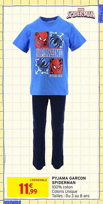 PYJAMA GARCON SPIDERMAN
