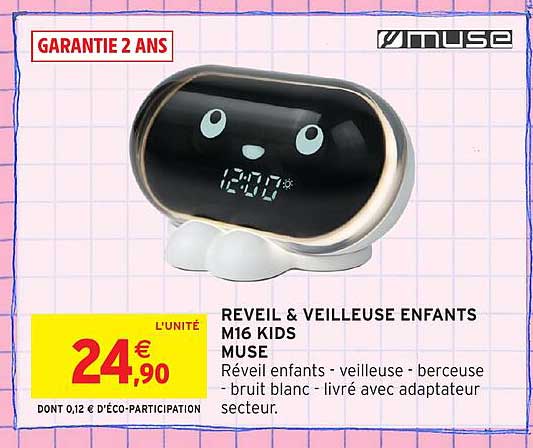 REVEIL & VEILLEUSE ENFANTS M16 KIDS MUSE