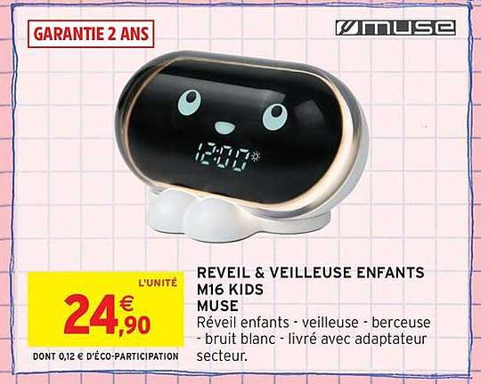 REVEIL & VEILLEUSE ENFANTS M16 KIDS MUSE