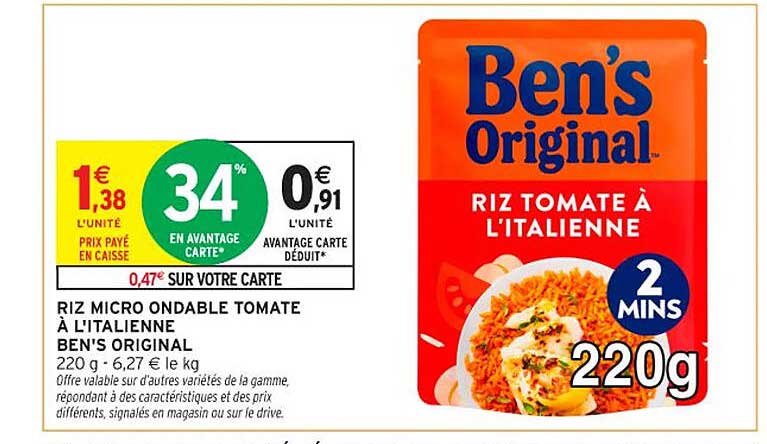 RIZ MICRO ONDABLE TOMATE À L'ITALIENNE BEN'S ORIGINAL