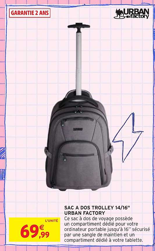 SAC A DOS TROLLEY 14/16" URBAN FACTORY
