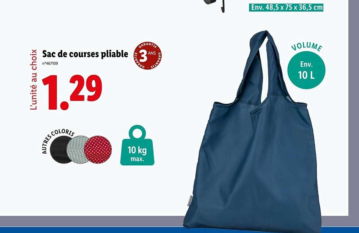 Sac de courses pliable