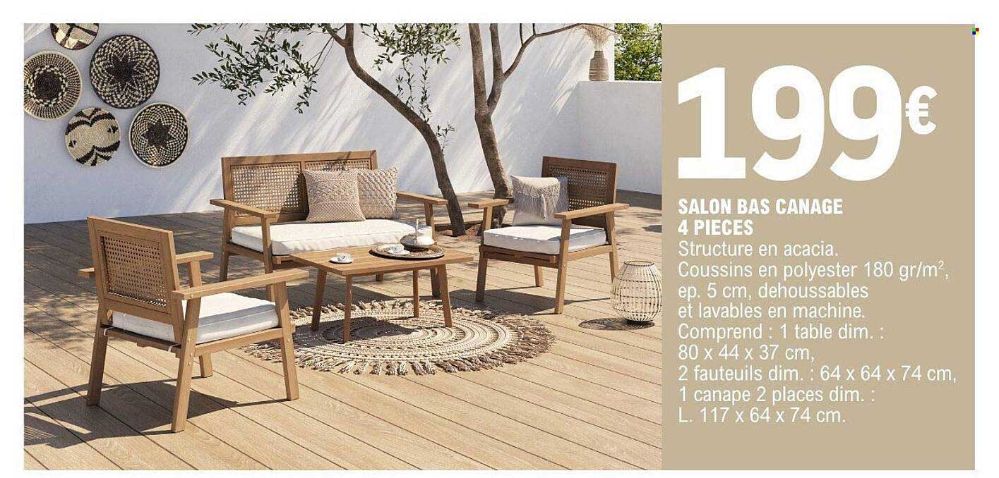 SALON BAS CANAGE 4 PIÈCES
