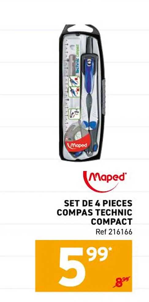 SET DE 4 PIECES COMPAS TECHNIC COMPACT
