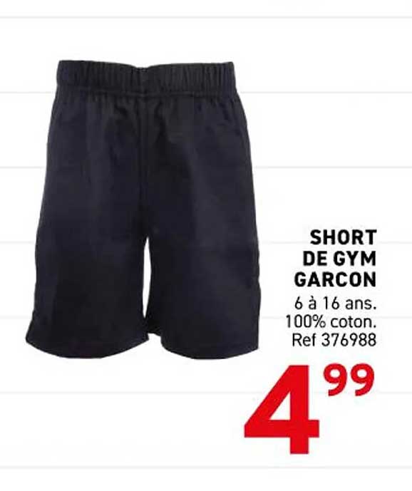 SHORT DE GYM GARCON