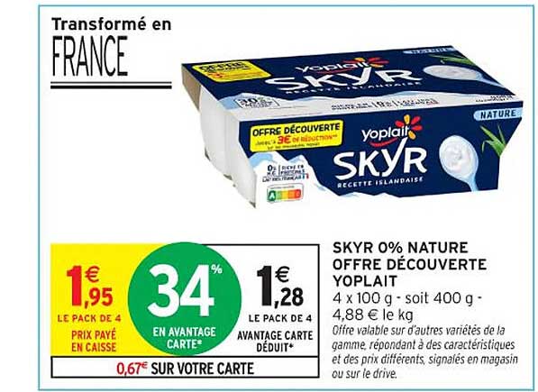 SKYR 0% NATURE OFFRE DÉCOUVERTE YOPLAIT