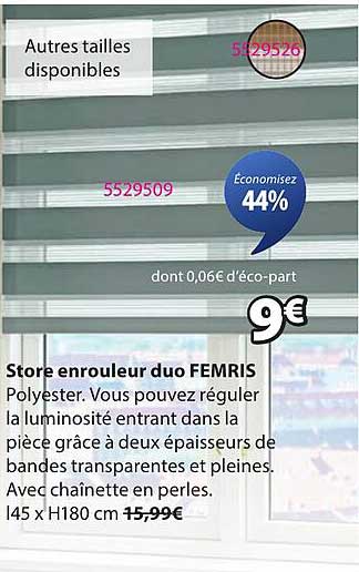 Store enrouleur duo FEMRIS