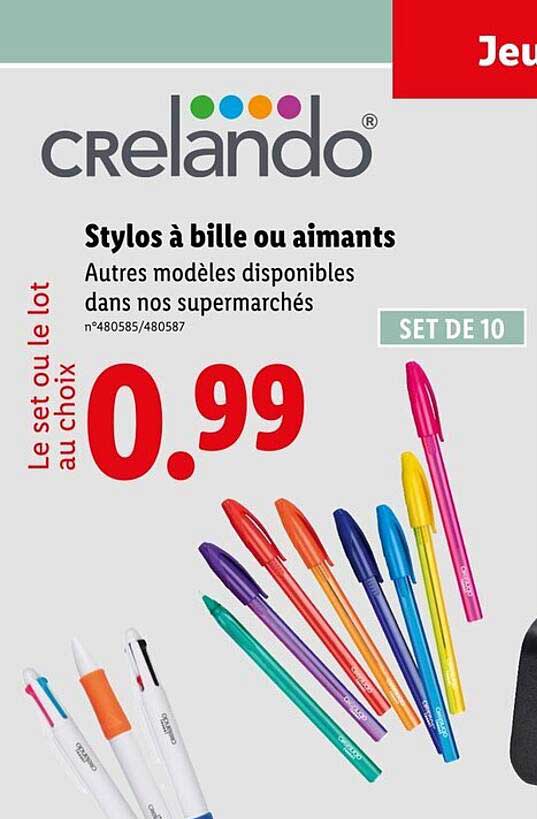 Stylos à bille ou aimants