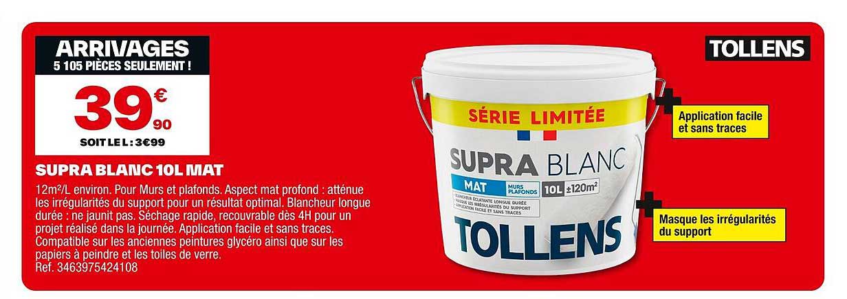 SUPRA BLANC 10L MAT