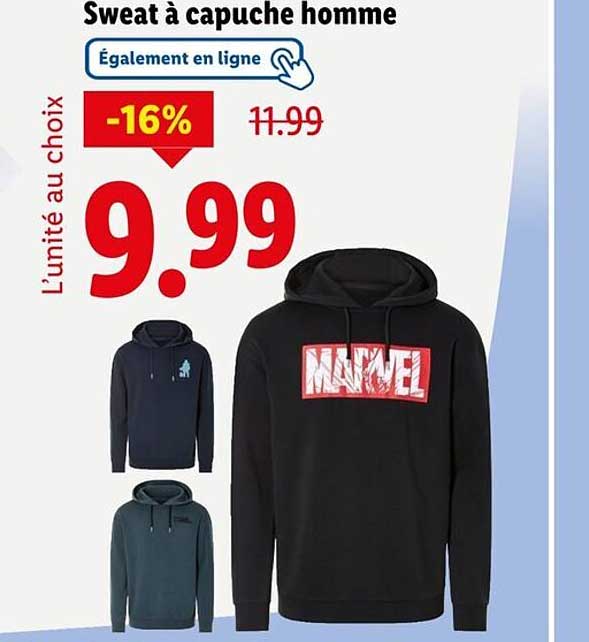 Sweat à capuche homme