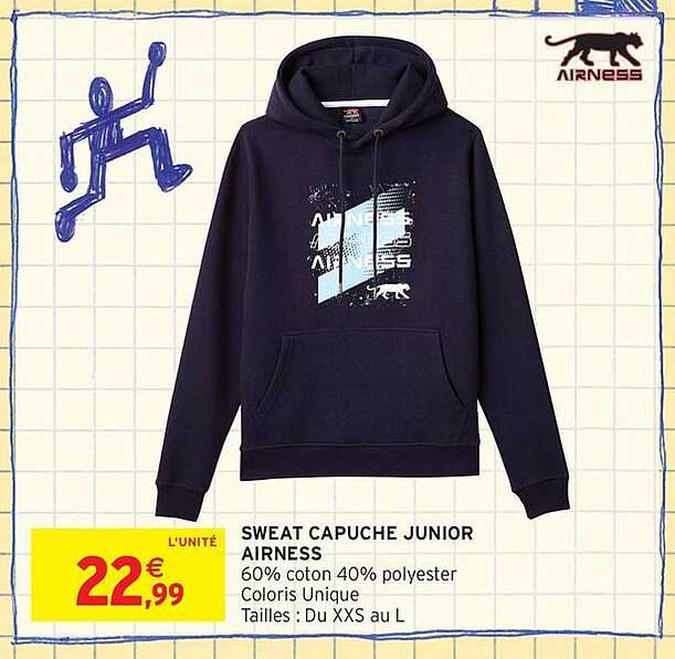 SWEAT CAPUCHE JUNIOR AIRNESS