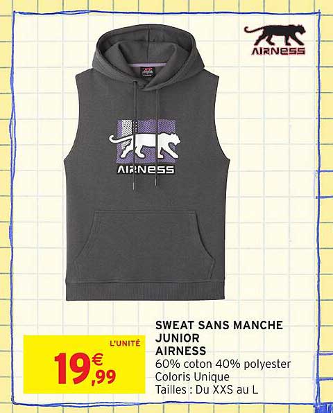 SWEAT SANS MANCHE JUNIOR AIRNESS