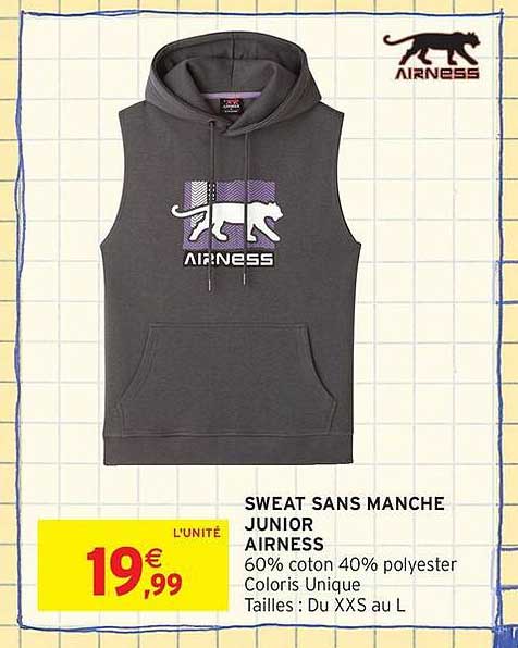 SWEAT SANS MANCHE JUNIOR AIRNESS