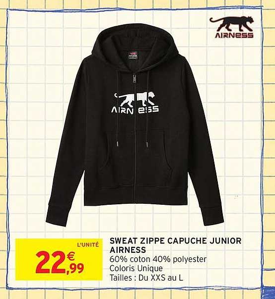 SWEAT ZIPPE CAPUCHE JUNIOR AIRNESS