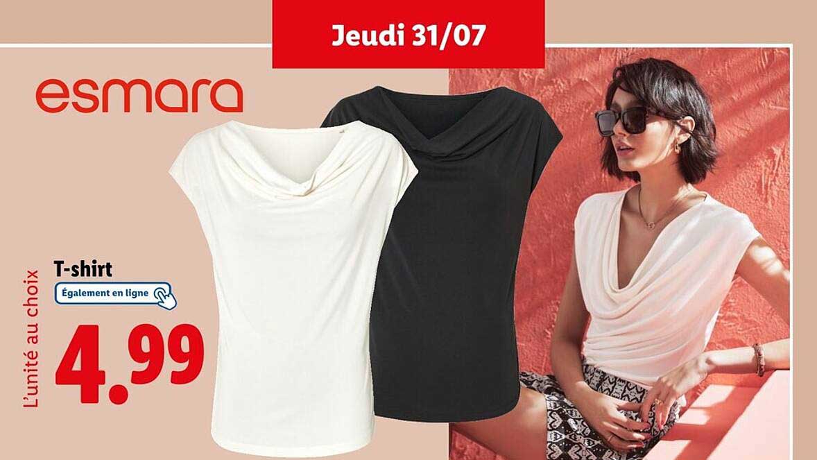 T-shirt l’unité au choix ESMARA
