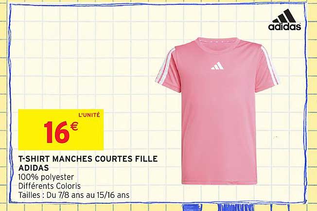 T-SHIRT MANCHES COURTES FILLE ADIDAS