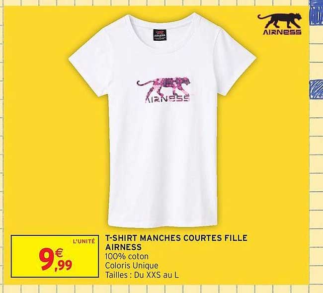 T-SHIRT MANCHES COURTES FILLE AIRNESS